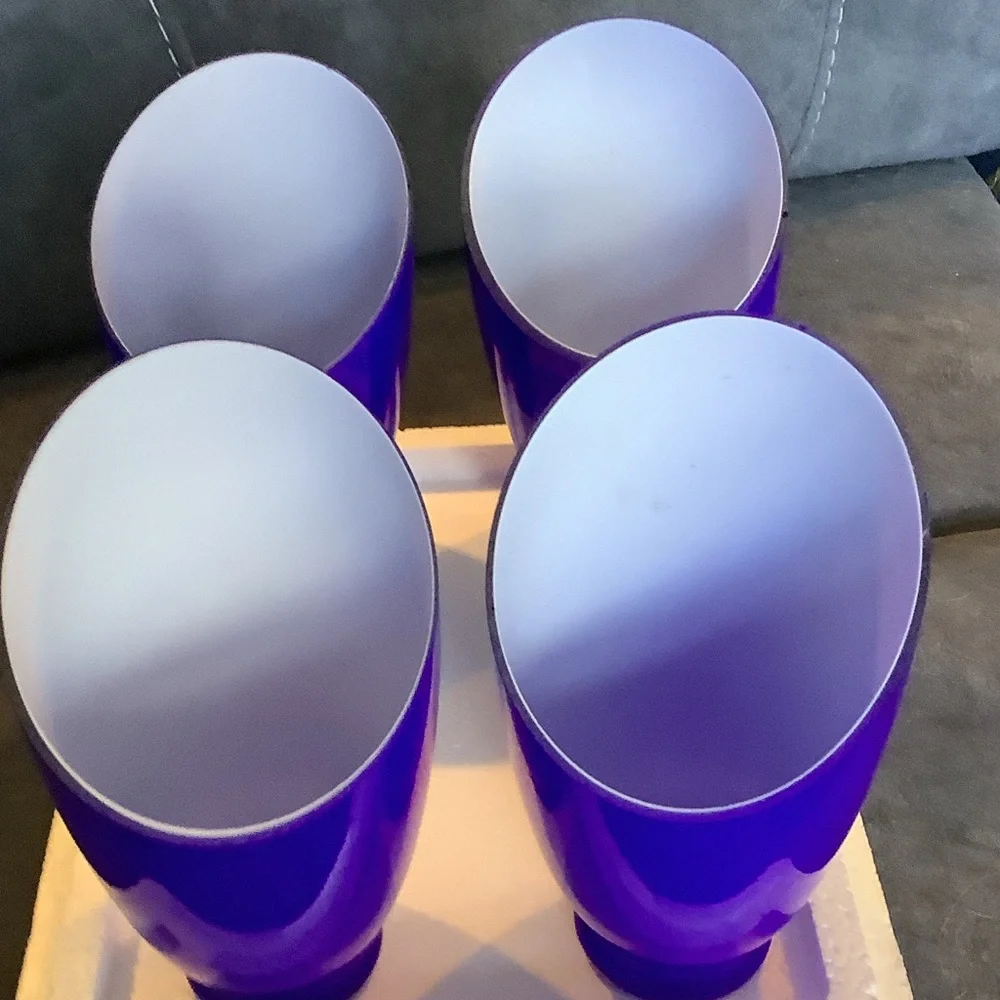 Set of‎ 4 blue Decorative Glass light globes